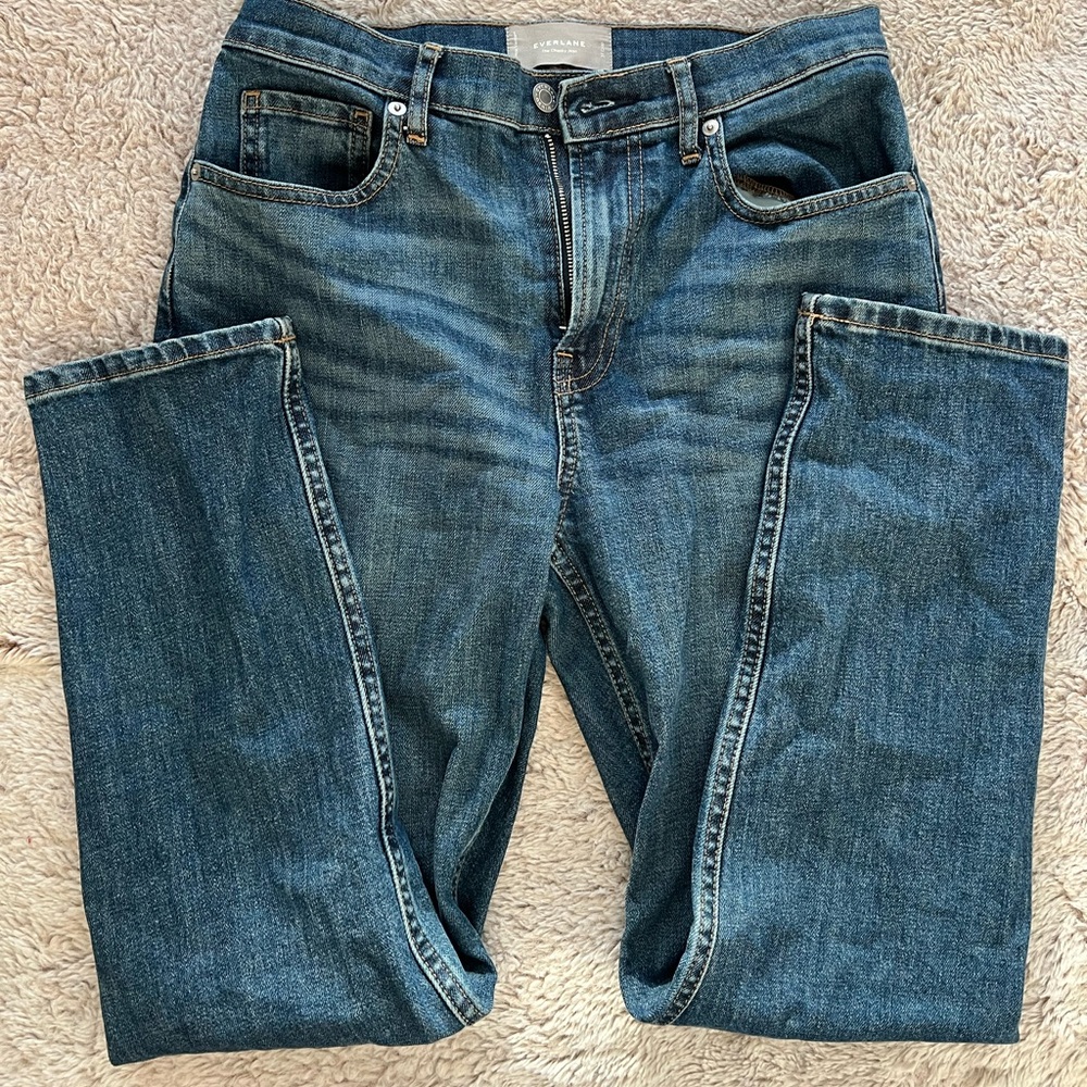 Everlane The Original Cheeky Jean - Medium Blue Wash Crop 27